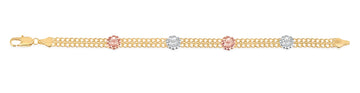 18K Gold Layered Oro Laminado Bracelet 71.0306-7.5